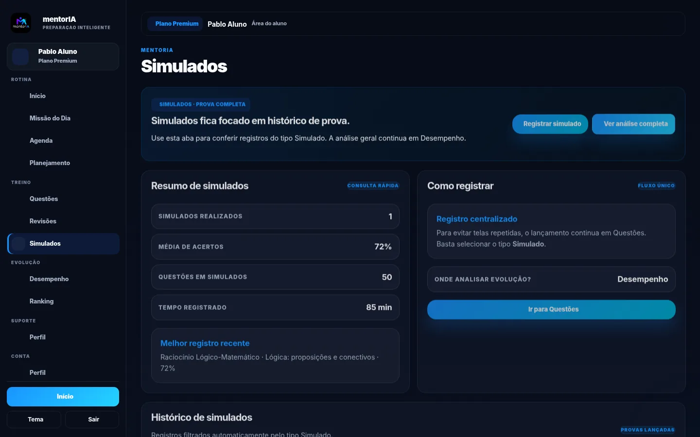 Simulados estratégicos
